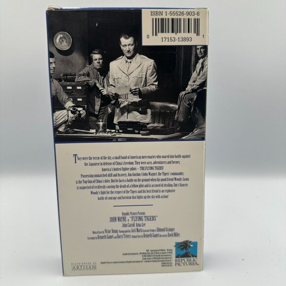 John Wayne Flying Tigers VHS 1942 Classic Film Dramatic War Action Adventure - Picture 2 of 3
